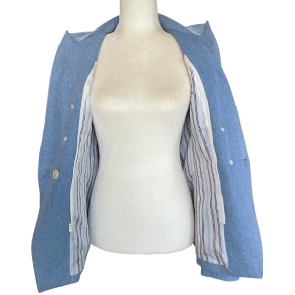 Veronica Beard Denim Chambray Blue Dickey Miller Jacket 4 - Picture 9 of 16